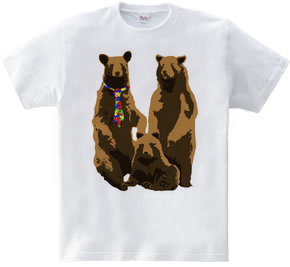 bear and necktie and family