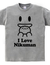 I Love Nikuman. black