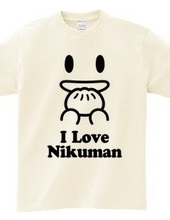 I Love Nikuman. black