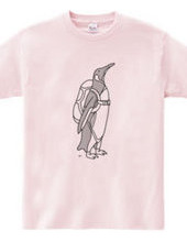 ペンギン スカイダイビング 動物イラストTシャツ