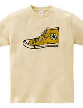 High-cut sneaker # yellow