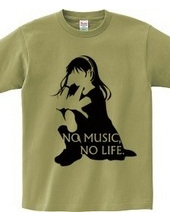 NO MUSIC, NO LIFE.　black