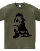 NO MUSIC, NO LIFE.　black