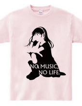 NO MUSIC, NO LIFE.　black