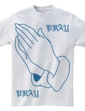 PRAY HANDS BLUE