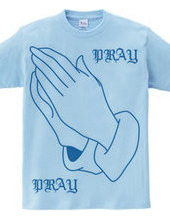 PRAY HANDS BLUE