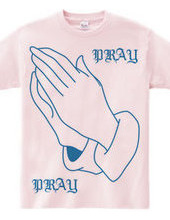 PRAY HANDS BLUE