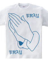 PRAY HANDS BLUE