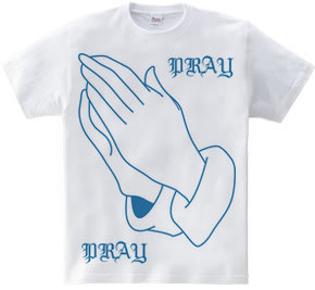 PRAY HANDS BLUE