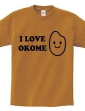 お米大好き  I LOVE OKOME　黒