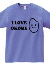 お米大好き  I LOVE OKOME　黒