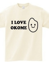 お米大好き  I LOVE OKOME　黒