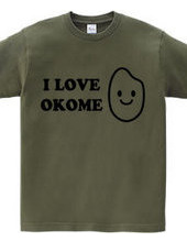 お米大好き  I LOVE OKOME　黒