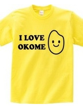 お米大好き  I LOVE OKOME　黒