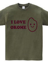 お米大好き  I LOVE OKOME　赤