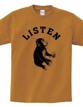 Listen music monkey monkey animal illustarchlogo