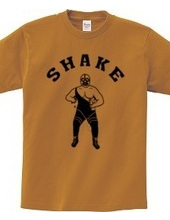 Shake プロレスラーマスクマン イラストアーチロゴ