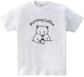 モーニングコーヒー クマ 熊 動物イラスト Aliviosta 半袖tシャツ 5 6oz デザインｔシャツマーケット Hoimi ホイミ