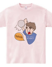 つぶやくもん！父ちゃんバレーボールはじめましたTシャツ