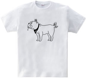 フレンチブルドッグ しっぽをふる 犬 動物イラスト Aliviosta 半袖tシャツ 5 6oz デザインｔシャツマーケット Hoimi ホイミ