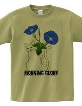 Cat And Morning Glory