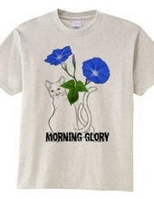 Cat And Morning Glory