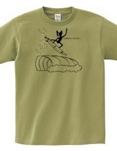 Boston Terrier Surfing Aerial Tee