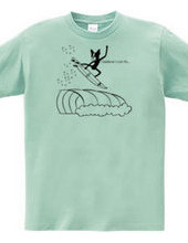 Boston Terrier Surfing Aerial Tee