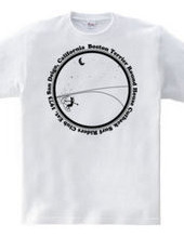 Boston Terrier Surf Roundhouse Cutback (Monochrome) T-Shirt
