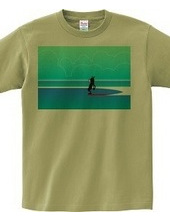 ボストンテリア サーフィン ノーズライダーサーフクラブ Tシャツ