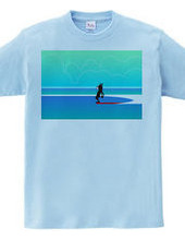 Boston Terrier Surf Nose Rider Surf Clue Tee