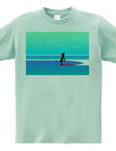 Boston Terrier Surf Nose Rider Surf Clue Tee