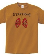 働きアリと肺のSTAY HOME T-シャツ　黄色のみ