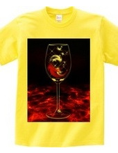 feather Wine/羽根のワイン/赤色