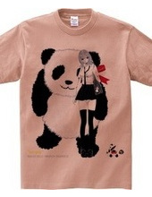 This panda loves the girl who likes giant pandas.