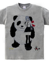 This panda loves the girl who likes giant pandas.
