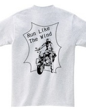 American Comic Bike & Rider Black Back Print