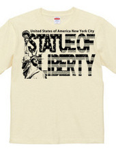 Statue of Liberty Black and White Flag Version