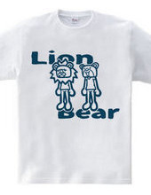 ライオンとクマ（青）
