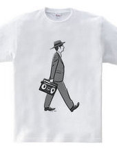 カセットテープTシャツ-ビジネスマン