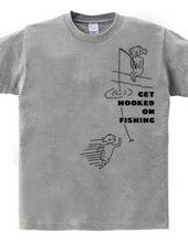 魚釣りをする魚
