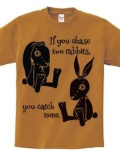 If you chase two rabbits, you catch none.