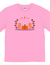 キツネとかぼちゃのハロウィン