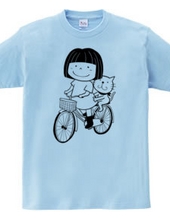 Amy &Efron サイクリングTシャツ