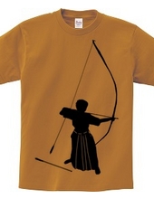 Kyudo silhouette (male) and regular shooting must