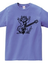 Cat guitarist! (monochrome)