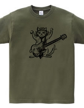 Cat guitarist! (monochrome)