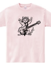 Cat guitarist! (monochrome)