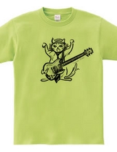 Cat guitarist! (monochrome)