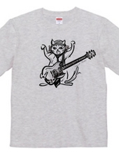 Cat guitarist! (monochrome)